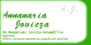 annamaria jovicza business card